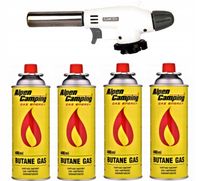 4x KARTUSZ GAZOWY + PALNIK KUCHENKA NABÓJ 400ML