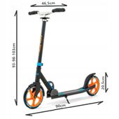 Milly Mally Hulajnoga Buzz Black do 100 kg czarna Składana Duże Koła Nóżka