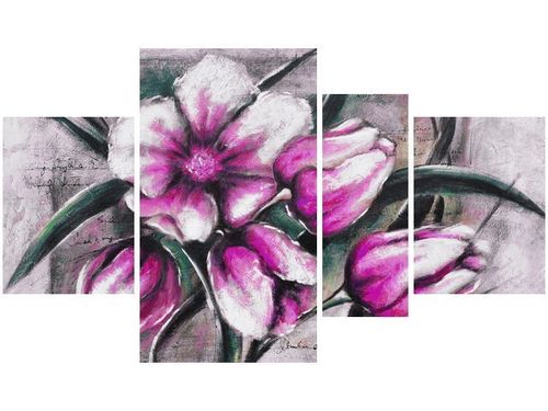 120CM 70 OBRAZ 4 ELEM KOMPOZYCJA TULIPANÓW ŚCIENNY na Arena.pl