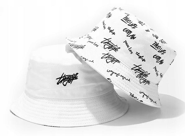 Letni kapelusz rybacki 100% bawełna dwustronny zdjęcie 1