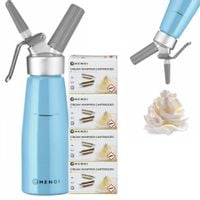 SYFON DO BITEJ ŚMIETANY 0.5L NIEBIESKI + 40 NABOI | HENDI