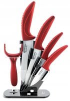 NOŻE CERAMICZNE Zestaw NOŻY Kuchennych 6el Obieraczka Ceramiczna 7751R