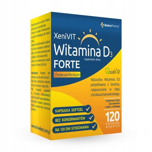 XENIVIT Witamina D3 Forte 4000 IU 120 kapsułek na Arena.pl