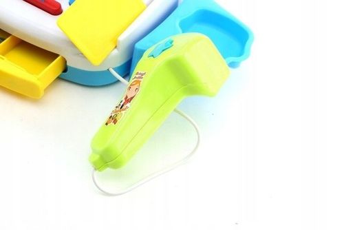 DUŻA Interaktywna Kasa Sklepowa Koszyk Produkty SKANER MIKROFON BILON KARTY na Arena.pl