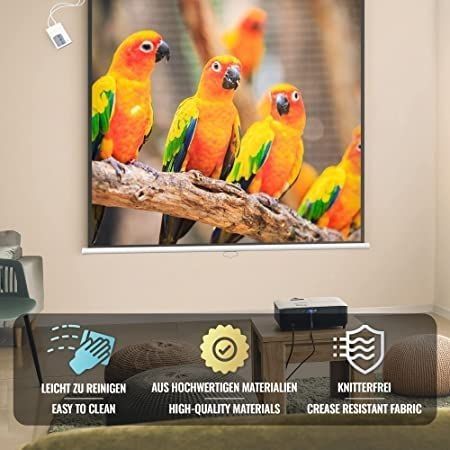 JAGO Ekran do projektora z pilotem, 178 x 178 cm na Arena.pl