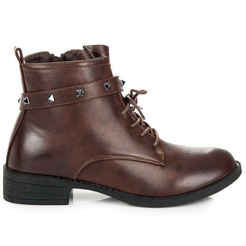 Brązowe Niskie Botki r.38 na Arena.pl