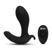 b-vibe expand czarny - masażer prostaty z pilotem, rozszerzany, wibrujący