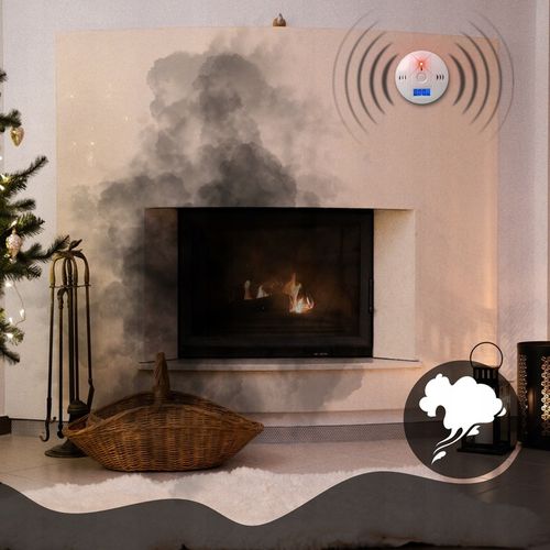 Czujnik czadu i dymu detektor tlenku węgla CO BEZPRZEWODOWY LCD GŁOŚNY na Arena.pl