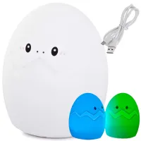 Lampka nocna dla dzieci led jajko rgb dotyk usb