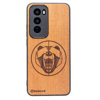Drewniane Etui Bewood do Oppo Reno 12 Pro 5G NIEDŹWIEDŹ MERBAU