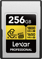 Lexar CFexpress 4.0 Pro Gold, VPG400/ IP68, R1800/W1650 (Type A) 256GB