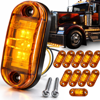 ZESTAW POMARAŃCZOWA 10 SZT LAMP OBRYSOWYCH LED OBRYSÓWKA DIODOWA + ŚRUBKI