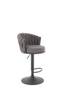 H125 HOKER, NOGI CZARNY SIEDZISKO POPIELATY PLECIONE, TKANINA, REGULOWANY