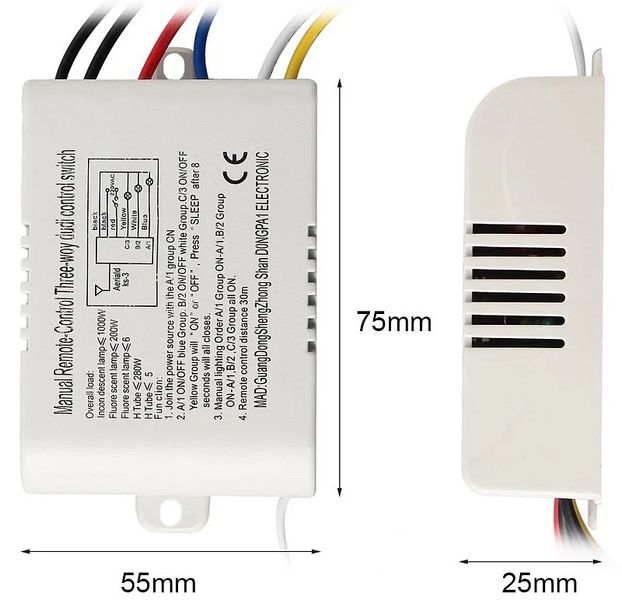 Sterownik zdalnego sterowania 2-drożny wł./wył. 220V bezprzewodowy zdjęcie 4