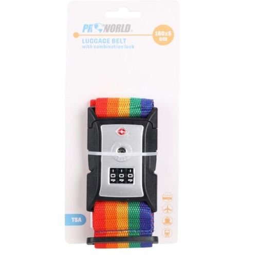 UNIWERSALNY PAS ZABEZPIECZAJĄCY DO WALIZKI SPINAJĄCY 180x5CM NA SZYFR PROWORLD MULTIKOLOR na Arena.pl