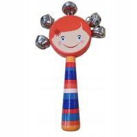 Grzechotka drewniana dla niemowląt Merkpol edukacyjna