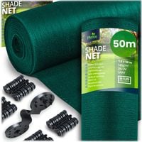 SIATKA CIENIUJĄCA 1,5x50m MASKUJĄCA MATA NA PŁOT OGRODZENIE OSŁONA 90%