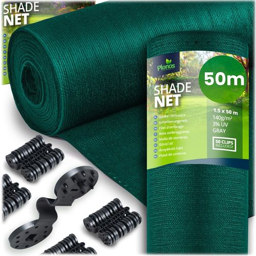 SIATKA CIENIUJĄCA 1,5x50m MASKUJĄCA MATA NA PŁOT OGRODZENIE OSŁONA 90% na Arena.pl