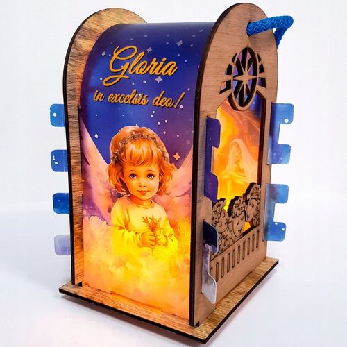 LAMPION ADWENTOWY DLA DZIECI ŚWIECĄCY LED KOLOROWY NA RORATY + Baterie na Arena.pl