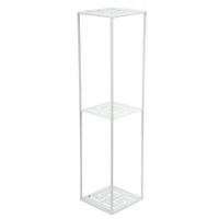 Solidny kwietnik stojak metalowy 100 cm biały loft