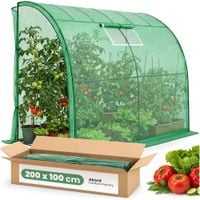 Szklarnia ogrodowa foliowa przyścienna 1 drzwi okno Zielona 100x200x210 cm