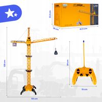 DŹWIG BUDOWLANY ŻURAW GIGANT ZDALNIE STEROWANY RC ZABAWKA 128 CM ZABAWKA