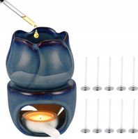 LAMPA ZAPACHOWA DO OLEJKÓW ETERYCZNYCH CERAMICZNA TULIPAN 180 ML Z ŁYŻECZKĄ