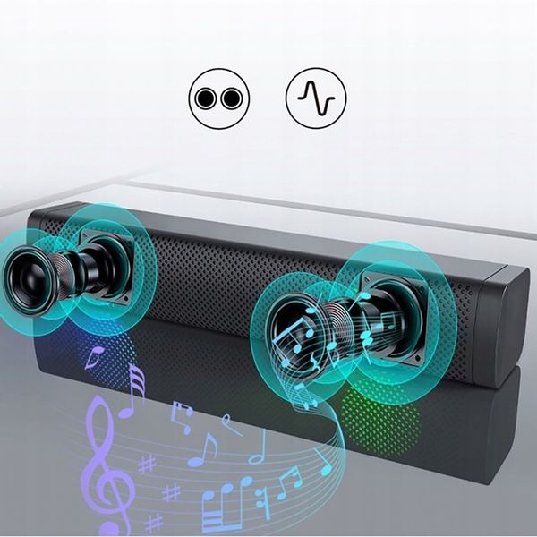 GŁOŚNIK SOUNDBAR KOMPUTEROWY LAPTOP PC LED RGB S10 zdjęcie 10