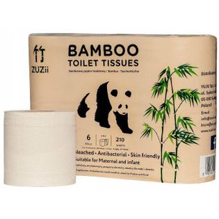 ZUZii − Bambusowy papier toaletowy 3-warstwowy − 6 rol.