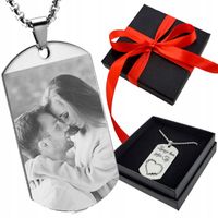 Naszyjnik NIEŚMIERTELNIK ZE ZDJĘCIEM dla męża syna PREZENT DZIEŃ CHŁOPAKA