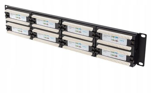 Patch panel Lanberg PPU6-2048-B 48 port 2U 19" kat.6 czarny na Arena.pl