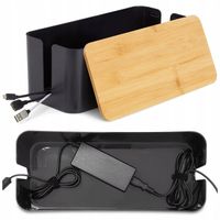 ORGANIZER NA KABLE POJEMNIK PUDEŁKO NA LISTWY KABLI PRZEWODY BOX DREWNO L