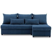 Narożnik uniwersalny, sztruksowy, LUMARO, 203x142x75, granat | TYLETEGOTU