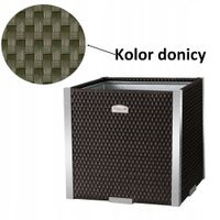 Donica ogrodowa technorattanowa 46x46x46 ZIELONA