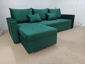 Narożnik KORFU rozkłądany butelkowa zieleń, granat od ręki!