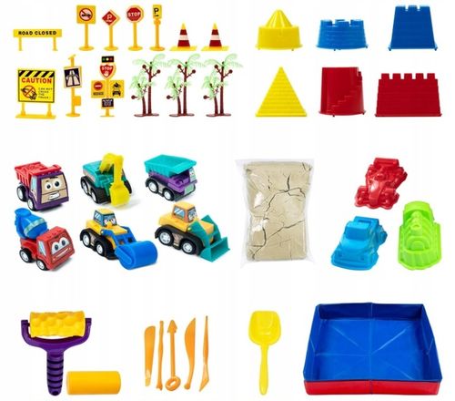 MAGICZNY PIASEK KINETYCZNY SKŁADANA PIASKOWNICA ZESTAW DLA DZIECI PREZENT na Arena.pl