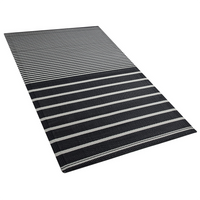 Dywan zewnętrzny 90 x 180 cm  czarno-biały HALDIA