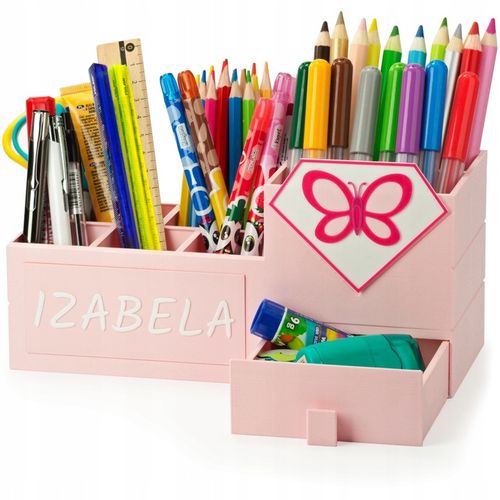 KAJAWIS Organizer na biurko XL przybornik kredki piórnik IMIĘ SZUFLADKA EKO na Arena.pl