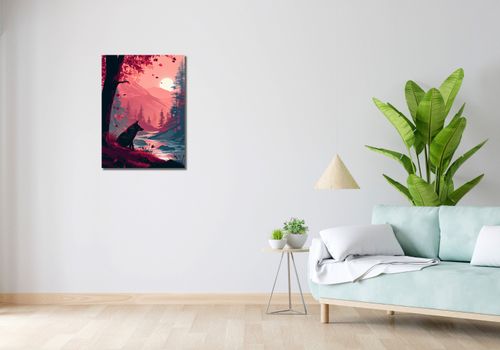 Obraz 50x70cm Wilk Przy Brzegu Lasu na Arena.pl