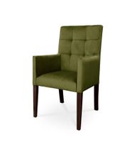 Fotel CAROL / oliwkowy / noga orzech / R36