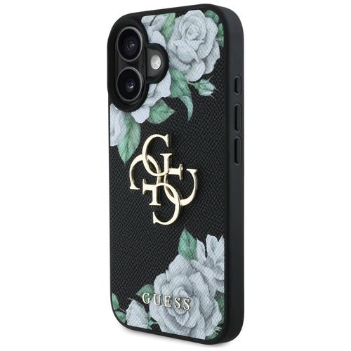 etui guess grained roses big 4g logo do  iphone 16 czarny na Arena.pl