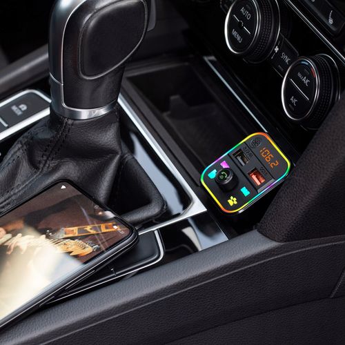 Transmiter FM Bluetooth 5.3 2xUSB SD ładowarka QC Peiying na Arena.pl