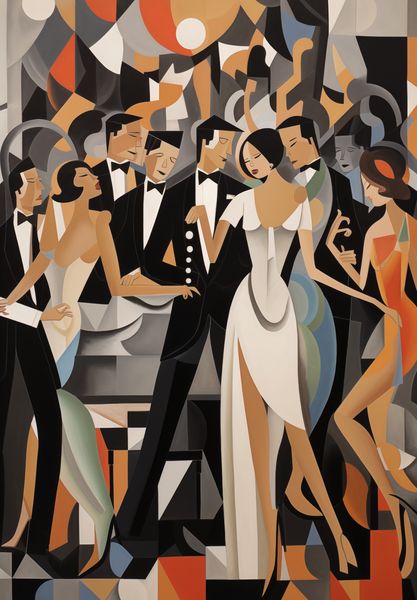 Plakat 68x98cm Bal w Art Deco zdjęcie 1