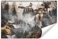 Fototapeta Do Salonu LAS We Mgle Motyle Cegły Abstrakcja 180cm x 120cm