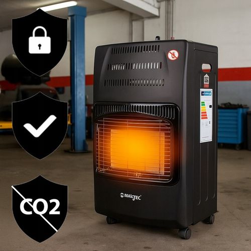 Piec Gazowy na butle 13KG OGRZEWACZ GAZOWY GRZEJNIK MOC 4200W 65m2 REDUKTOR na Arena.pl