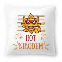 Poduszka Dla Nikodema Na Urodziny Ze Zdjęciem Na Prezent Biała 40X40 Cm