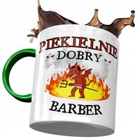 Kubek Zielony Dla Barbera Piekielnie Dobry Barber Z Nadrukiem Ze Zdjęciem