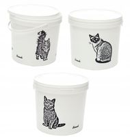 Pojemnik na karmę dla KOTÓW wiadro 12l / 5kg