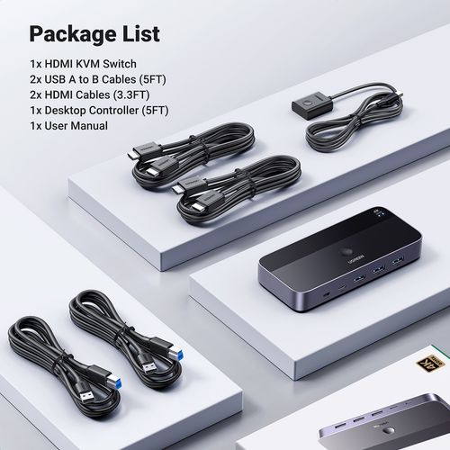 2w1 przełącznik switch hdmi / usb-a / usb-b / usb-c / microusb czarny na Arena.pl