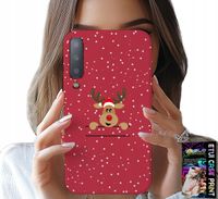 ETUI DO SAMSUNG A7 2018 - ŚWIĄTECZNY RENIFER MIKOŁAJ ŚWIĘTA +SZKŁO